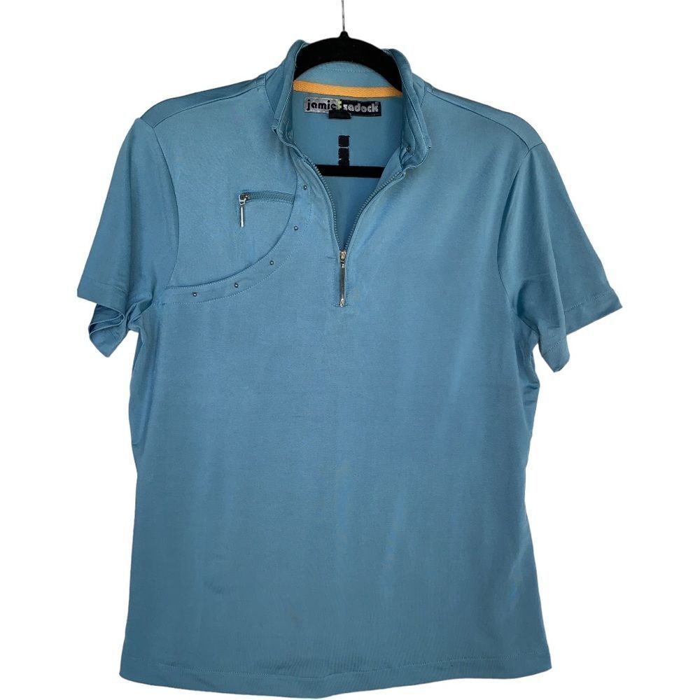 Light Blue Short Sleeve Polo Top